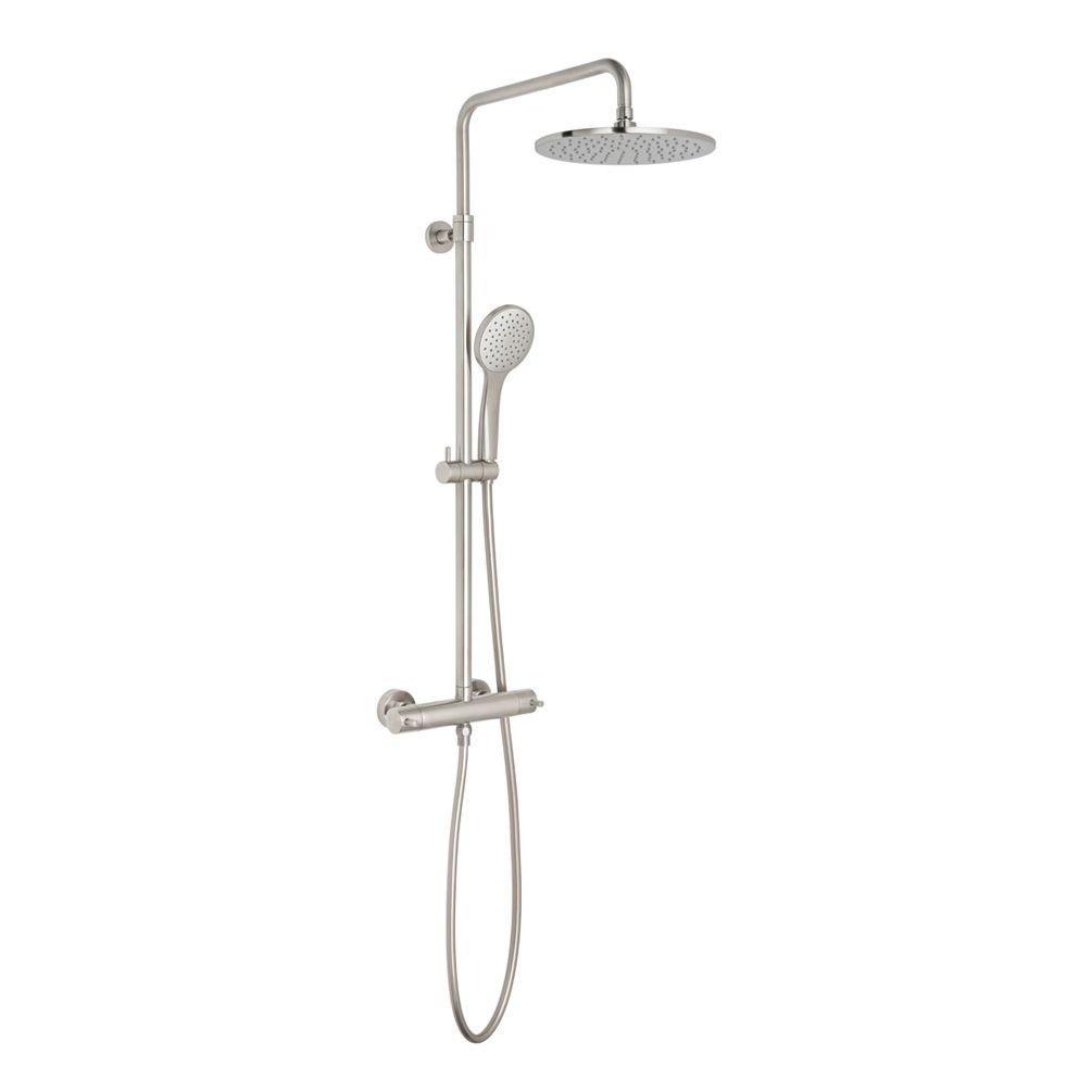 Cutout image of Vado Individual Brushed Nickel Thermostatic Shower Column